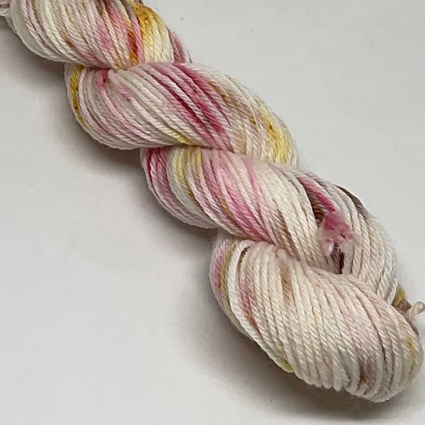 Single Banana Split Speckled Mini Skein for Toes and Heels Approx. 92 yards