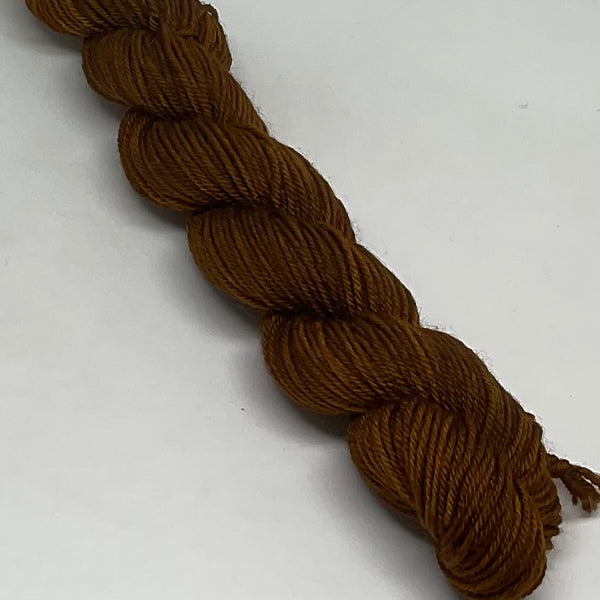 Single Chocolate Sauce Mini Skein for Toes and Heels Approx. 92 yards