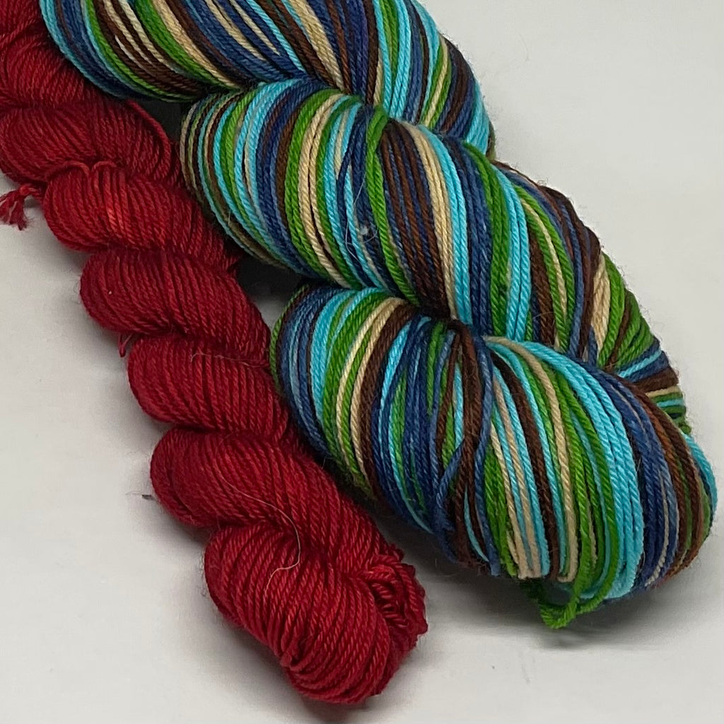 Mother Nature by Jim Warren Five Stripe Self Striping Yarn with Mini Skein