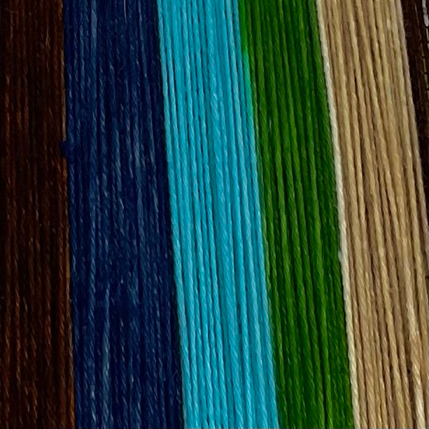 Mother Nature by Jim Warren Five Stripe Self Striping Yarn with Mini Skein