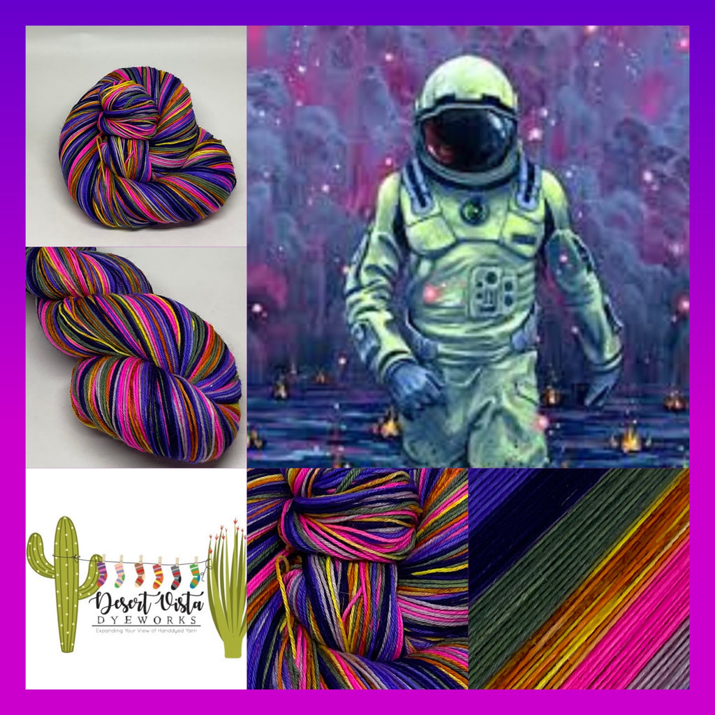 Smoke on the Water Six Stripe Self Striping Yarn