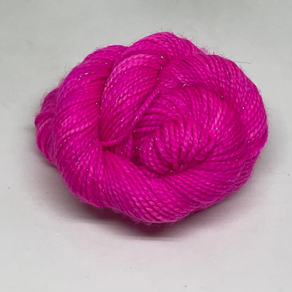 Single Hot Pink Mini Skein for Toes and Heels Approx. 92 yards