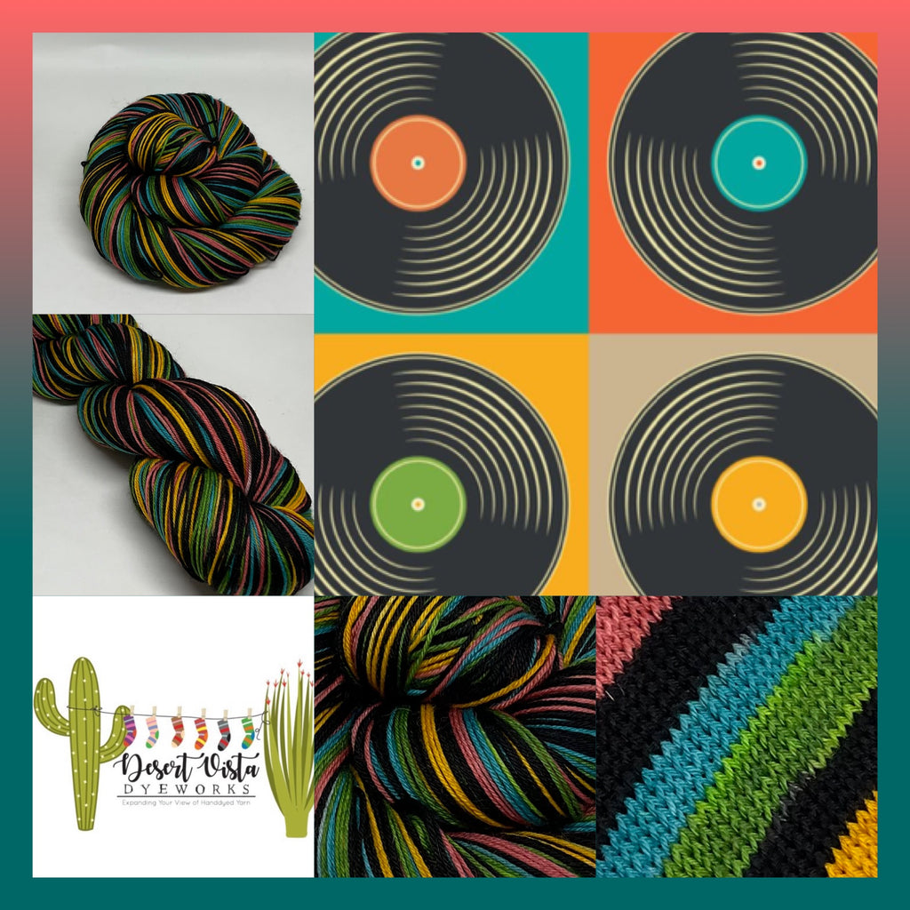 Vinyl Seven Stripe Self Striping Yarn