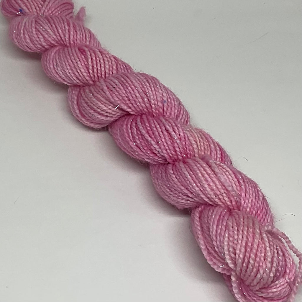 Single Pastel Pink Mini Skein for Toes and Heels Approx. 92 yards