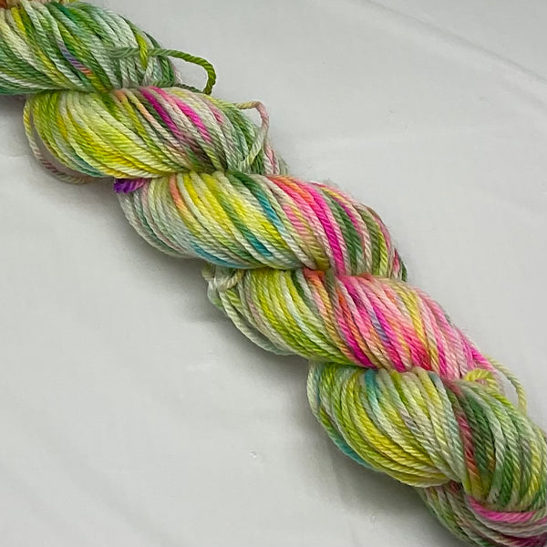 Single Tropical Vibes Speckled Mini Skein for Toes and Heels Approx. 92 yards