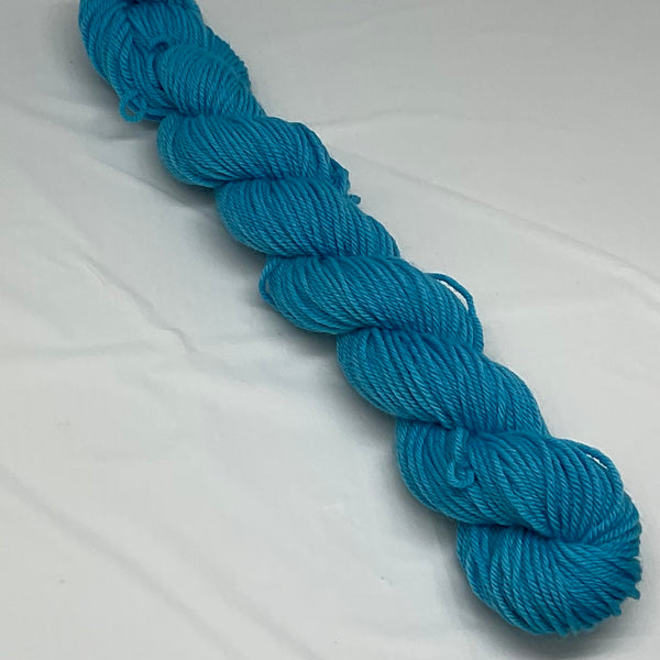 Turquoise Blue Mini Skein for Toes and Heels Approx. 92 yards