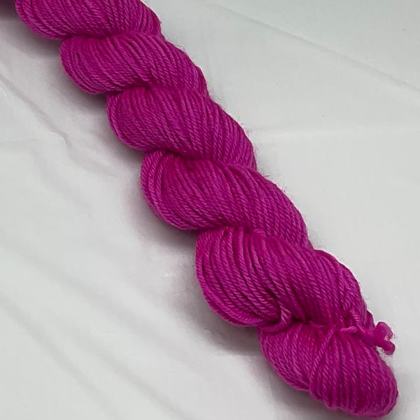 Magenta Pink Mini Skein for Toes and Heels Approx. 92 yards