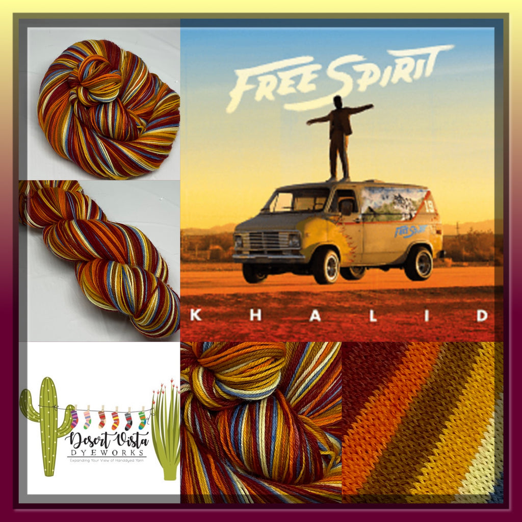 Khalid - Free Spirit Seven Stripe Self Striping Yarn