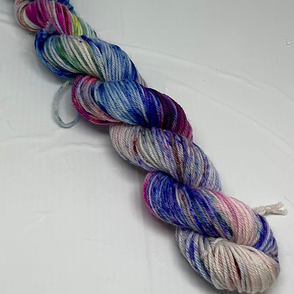 Single I’m Speaking Speckled Mini Skein for Toes and Heels Approx. 92 yards