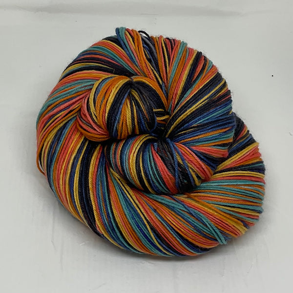 Black Cake Six Stripe Self Striping Yarn