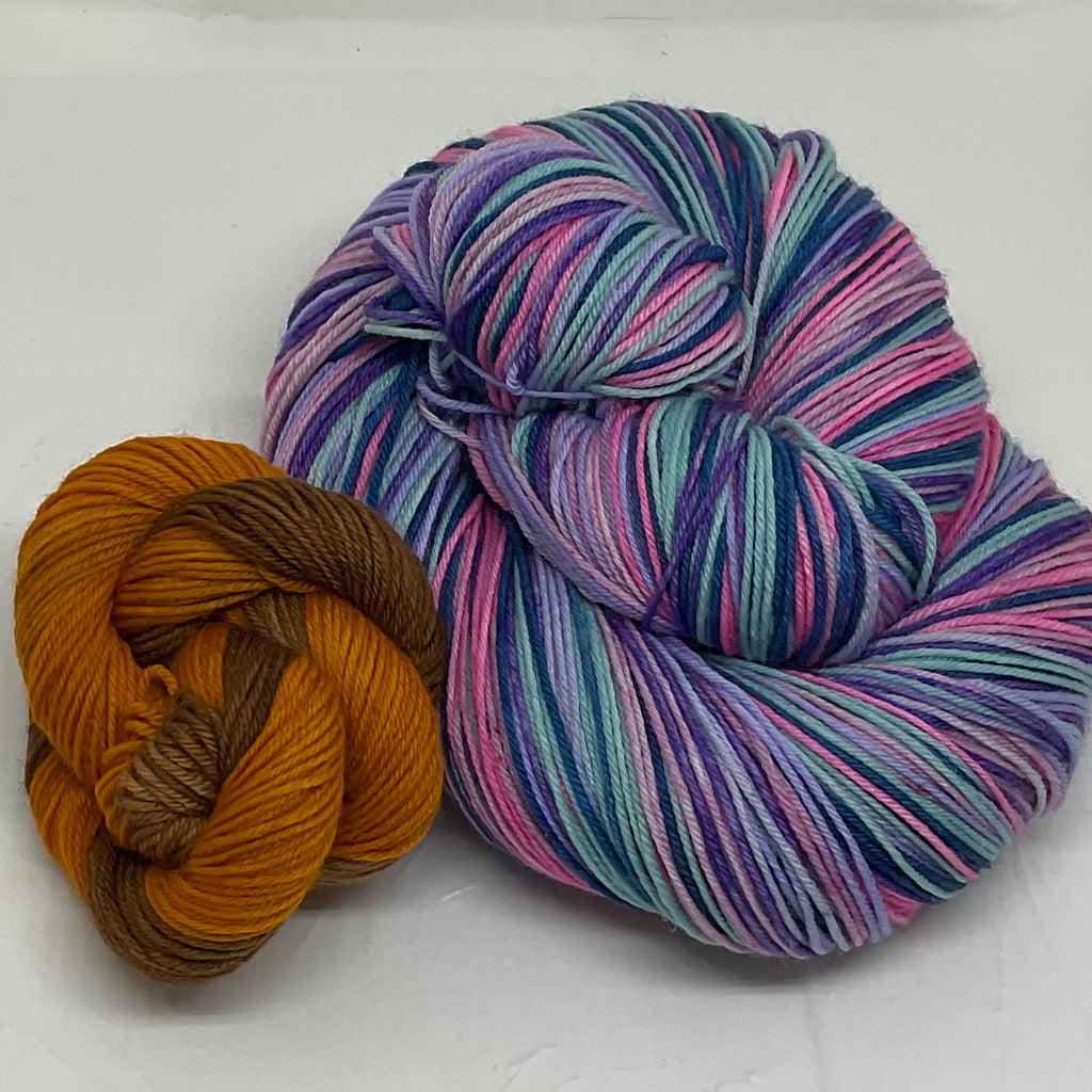 Beer Love Six Stripe Self Striping Yarn with Coordinating Mini Skein