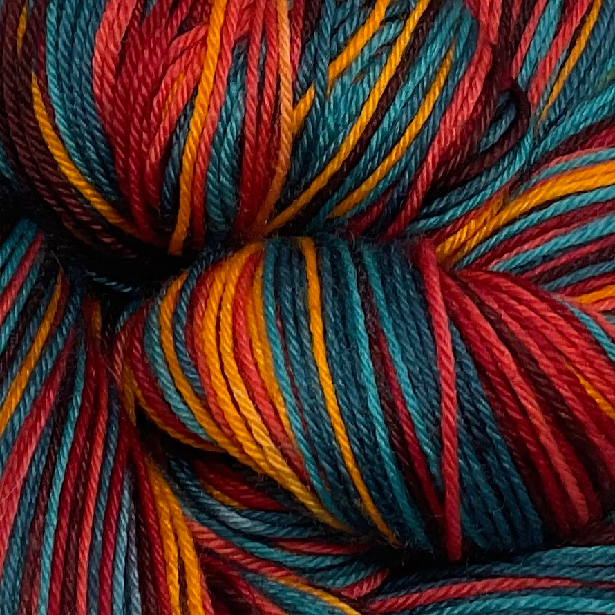 Stranger Things 5 Inspired Six Stripe Self Striping Yarn