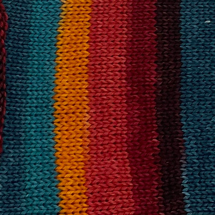 Stranger Things 5 Inspired Six Stripe Self Striping Yarn