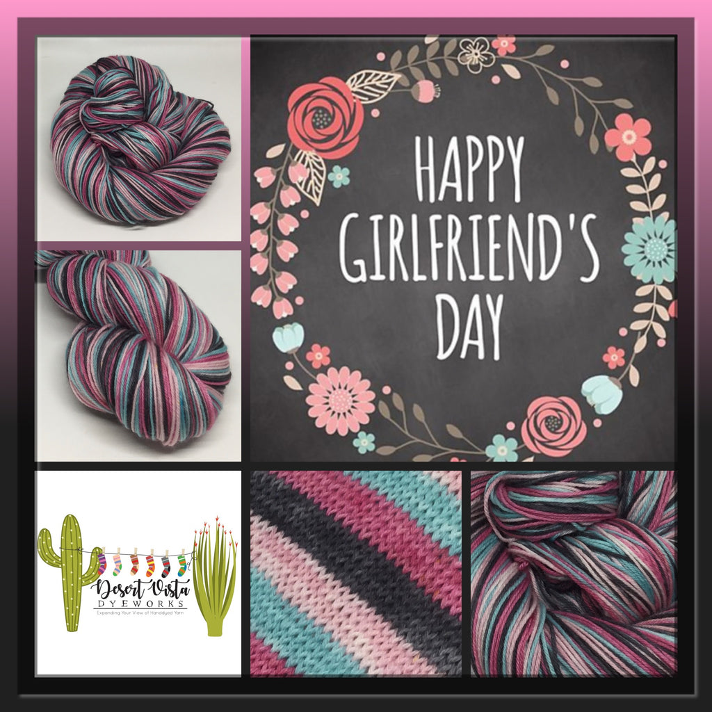 Happy Girlfriend's Day Four Stripe Self Striping Yarn