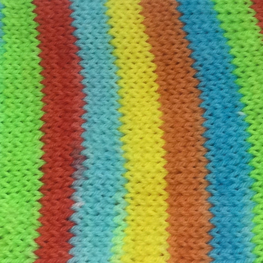 Hungry, Hungry Hippos Six Stripe Self Striping Yarn