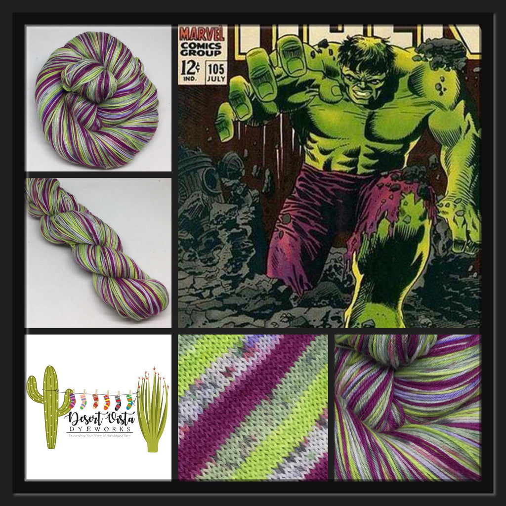 ZomBody Hulk Four  Stripe Self Striping Yarn