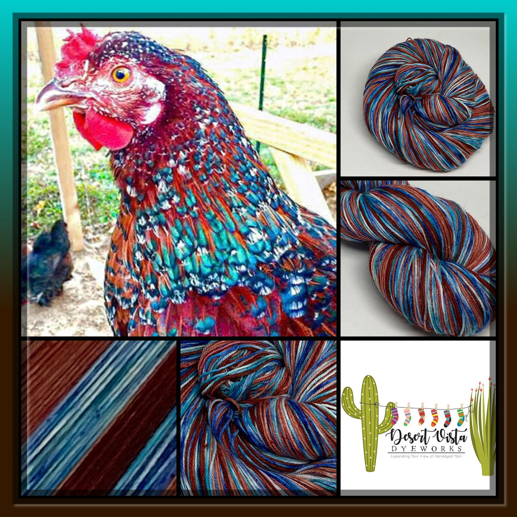 Speckled Sussex Four Stripe Self Striping Yarn