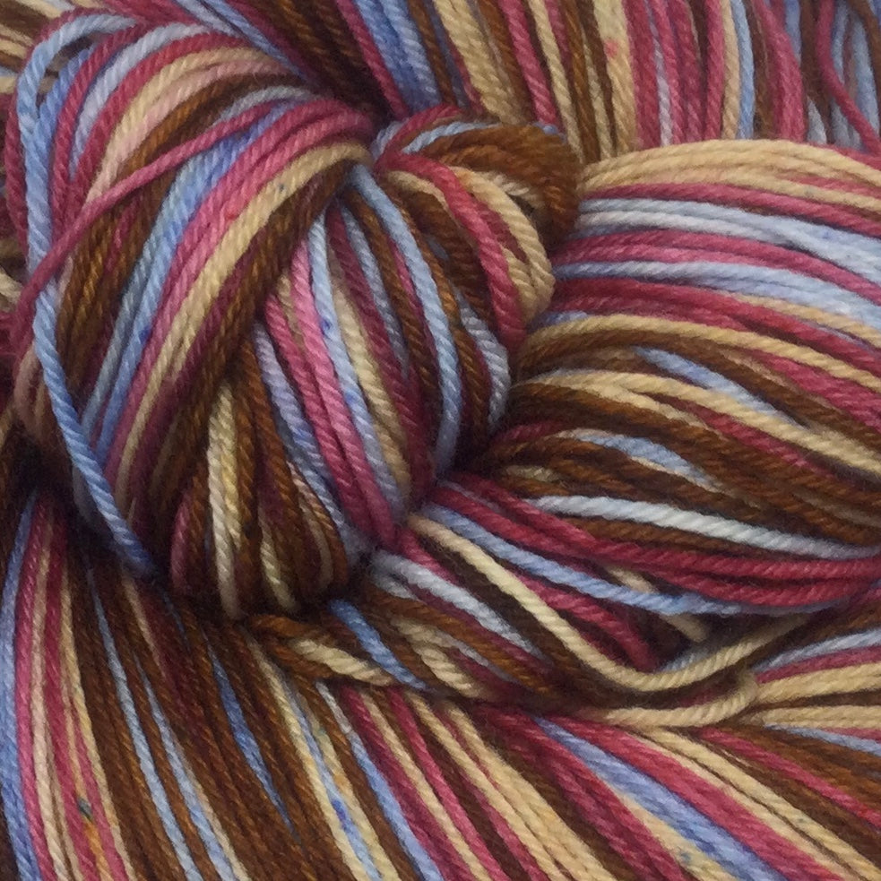 Oregon Trail Four Stripe Self Striping Yarn - Desert Vista Dyeworks