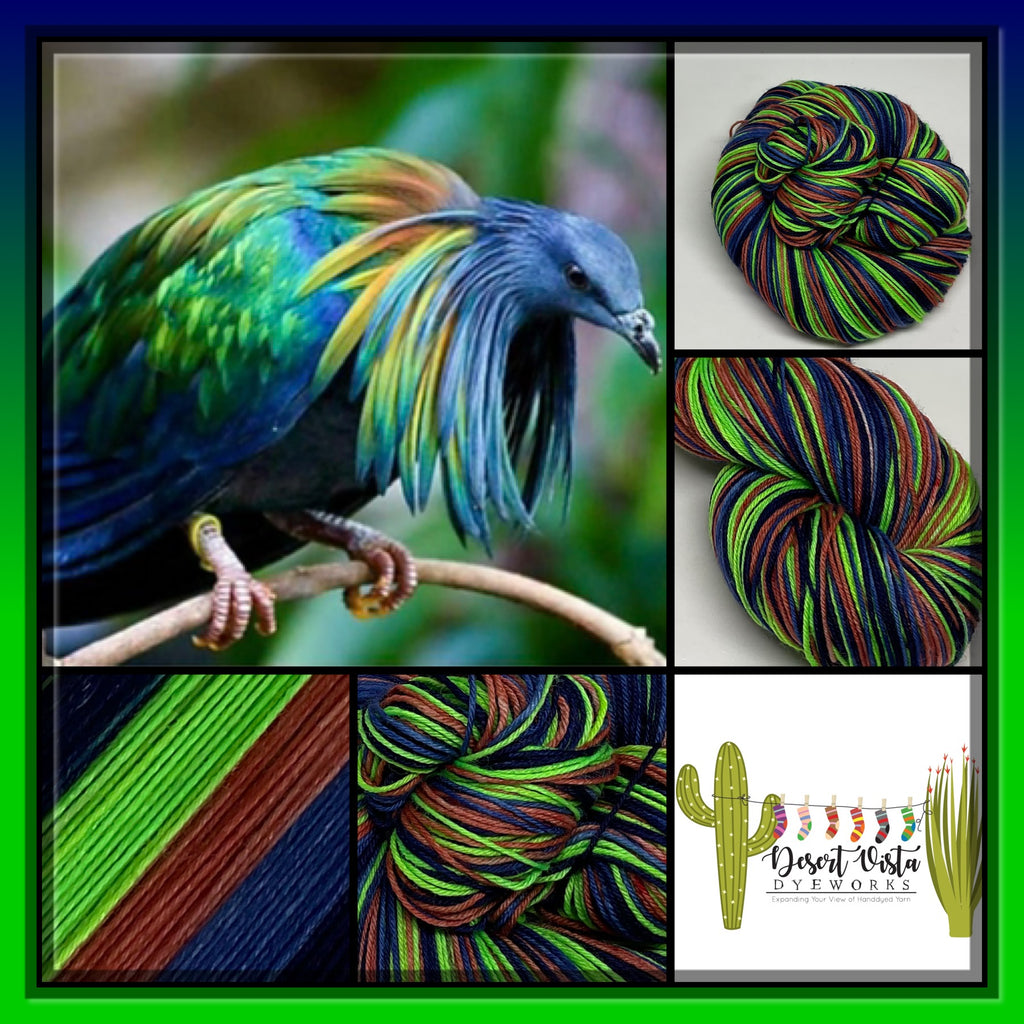 Nicobar Pigeon Four Stripe Self Striping Yarn