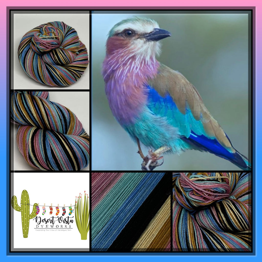 Lilac Breasted Roller Seven Stripe Self Striping Yarn