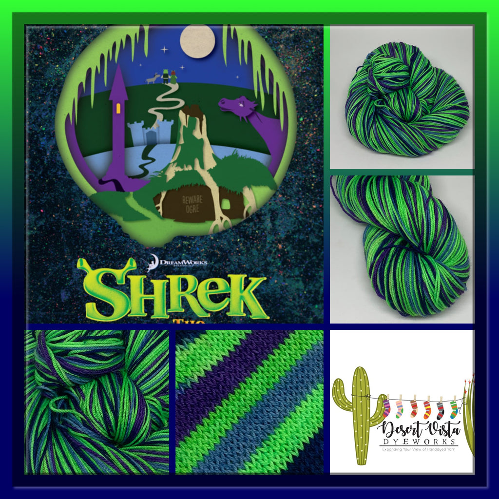 Shrek, The Musical Six Stripe Self Striping Sock Yarn