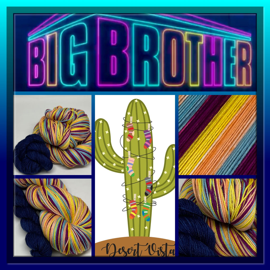 Big Brother Four Stripe Self Striping Yarn with Mini Skein for Toes and Heels