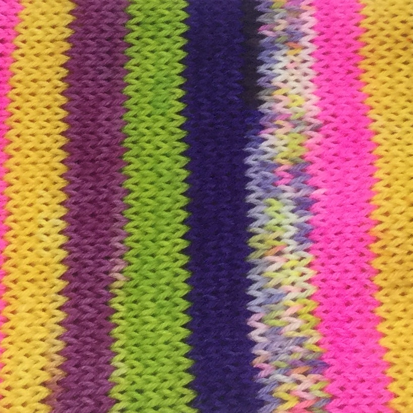 Tie Dye Frap Six Stripe Self Striping Yarn