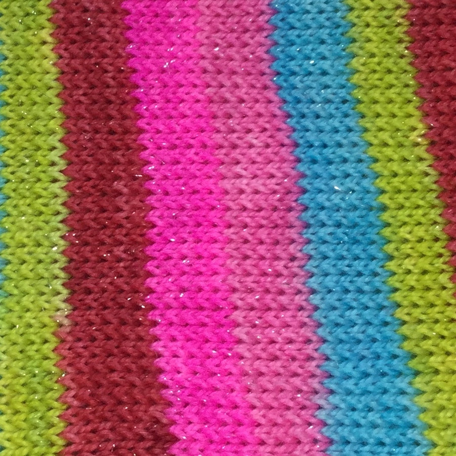 Neon Christmas Five Stripe Self Striping Yarn