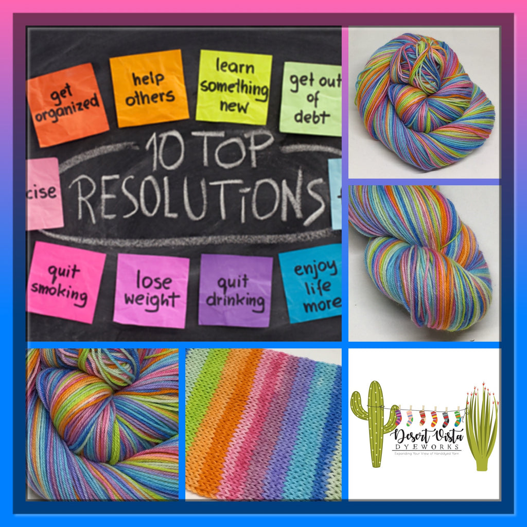 Resolutions Ten Stripe Self Striping Sock Yarn