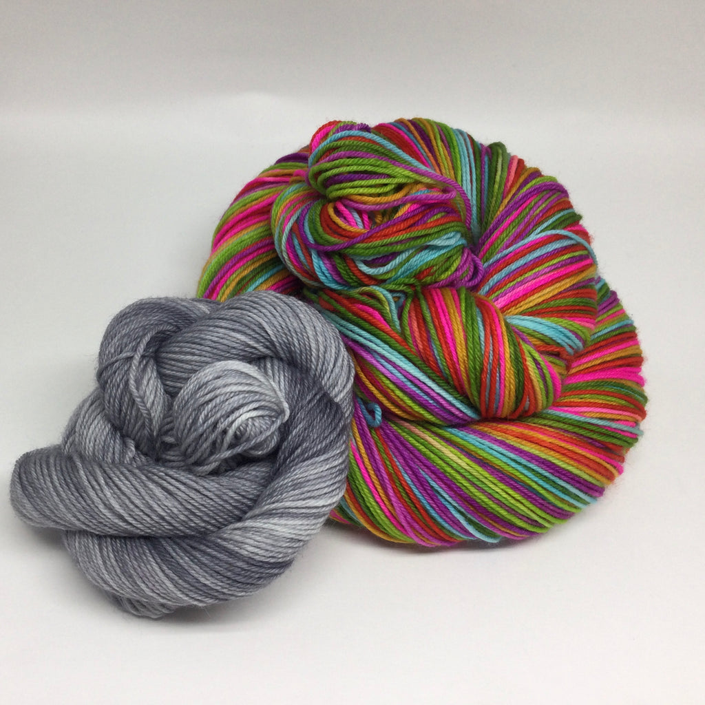 Panache Ganapati Seven Stripe Self Striping Yarn with Mini Skein for Toes and Heels