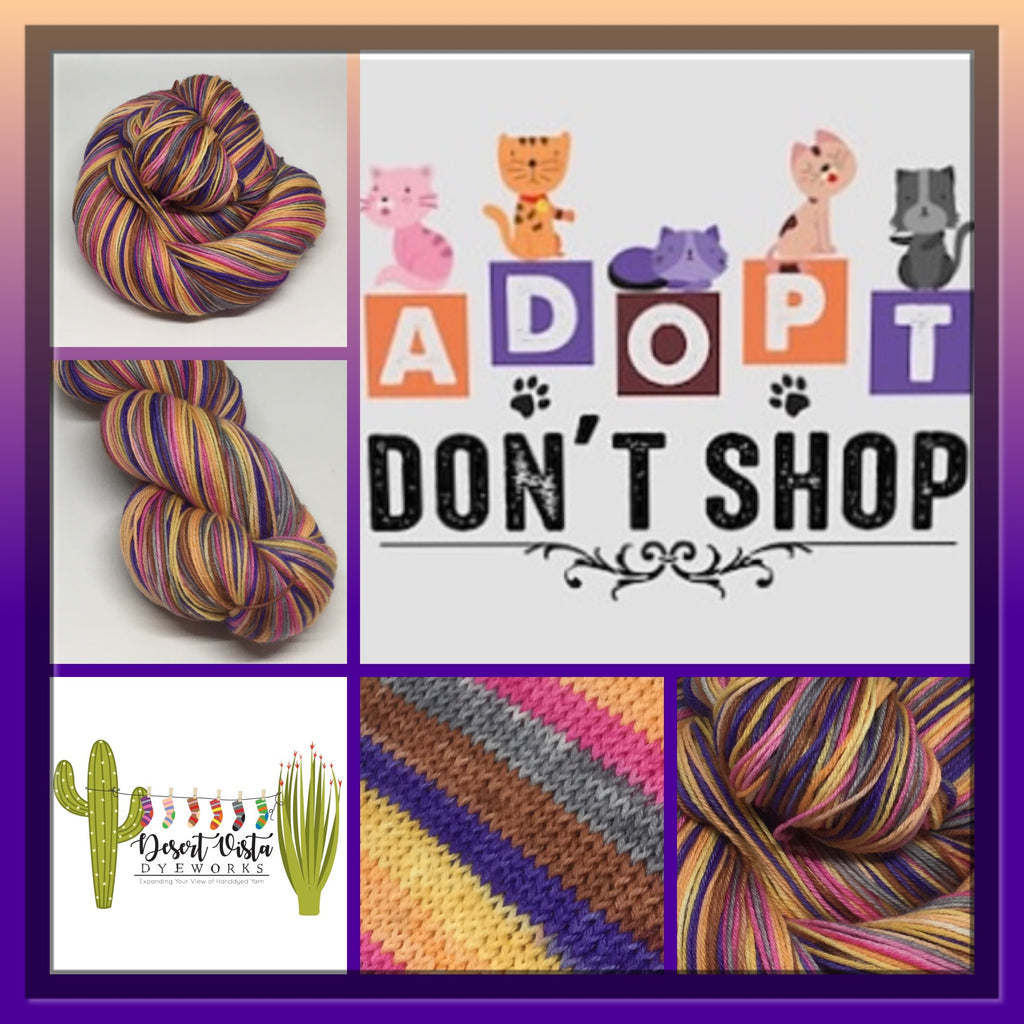 Adopt, Don't Shop Six Stripe Self Striping Yarn