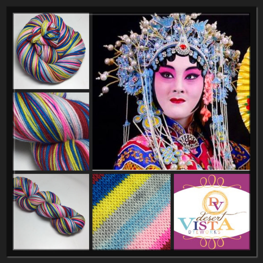 Chinese Opera Seven Stripe Self Striping Yarn