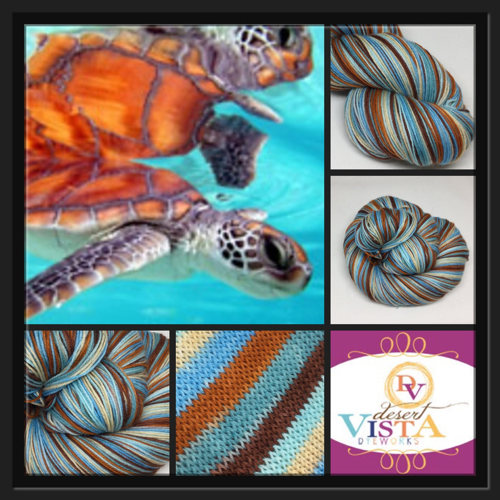 Sea Turtle Six Stripe Self Striping Yarn