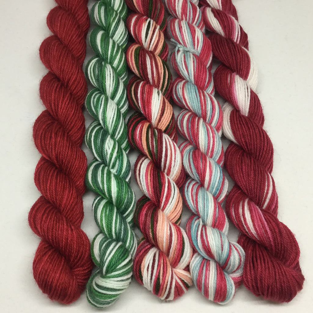 Holiday Cups Mini Skeins for Toes and Heel Set Approx. 500 yards