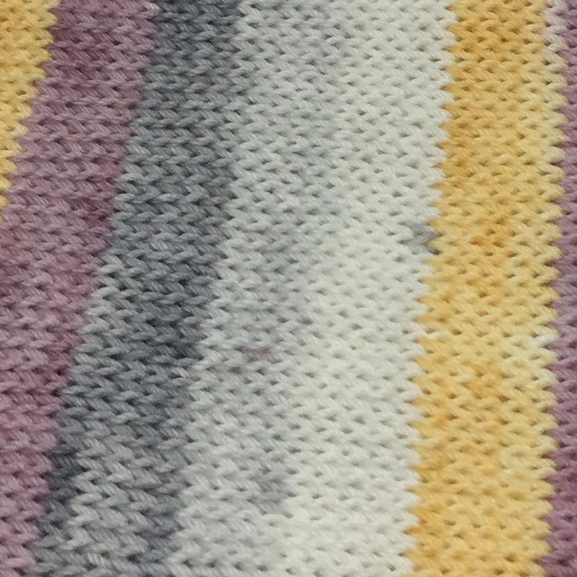 January Snow Five Stripe Self Striping Sock Yarn