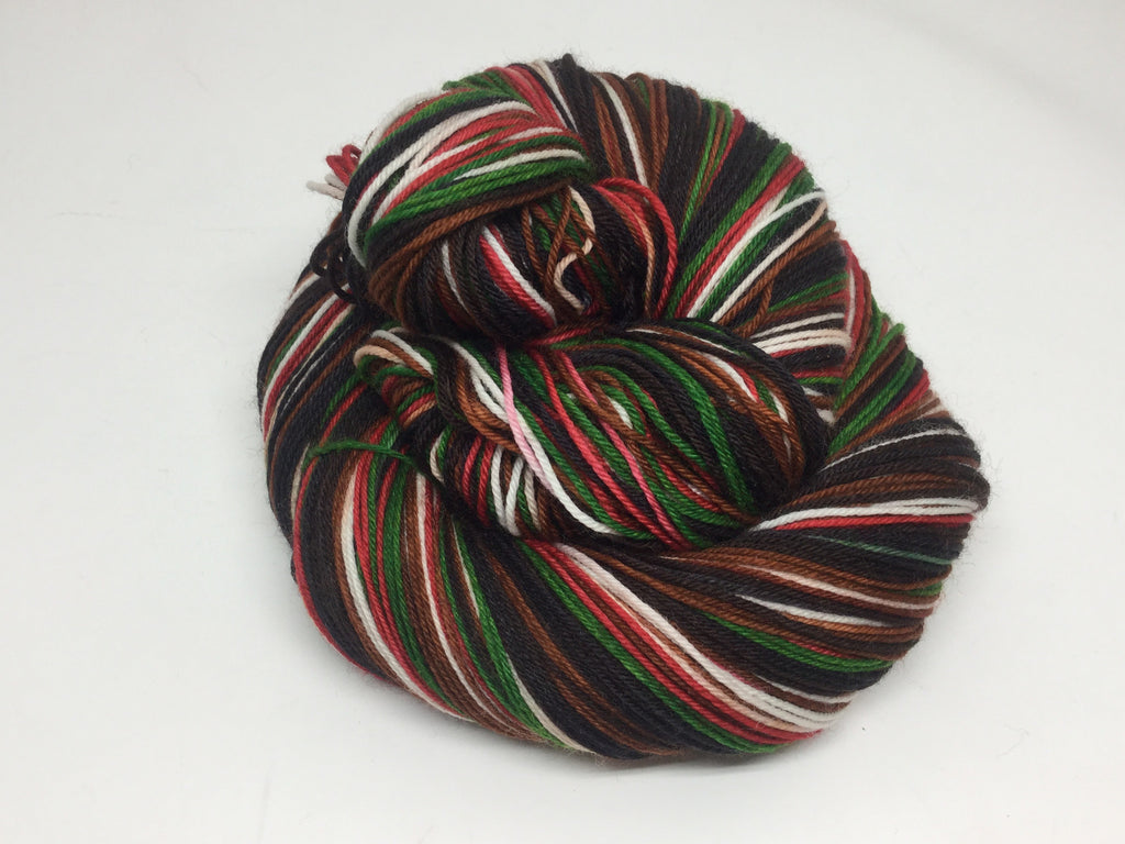 Agatha's Christmas Pudding Six Stripe Self Striping Yarn