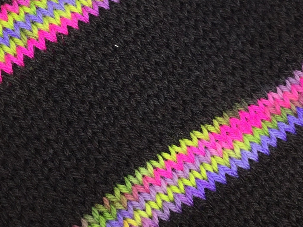 Colors of the Dark Two Stripe Self Striping Yarn