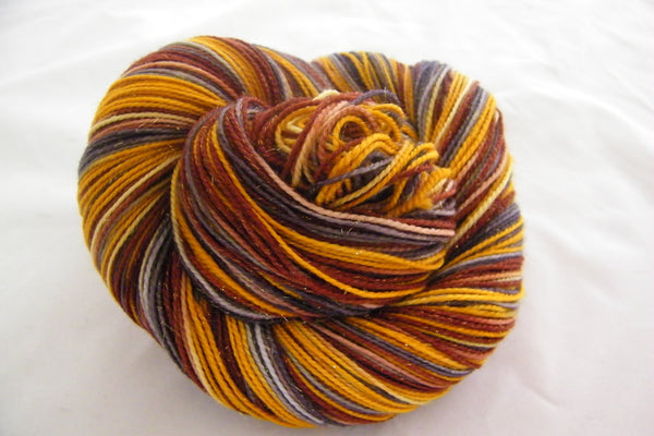 Metallic Holiday Three Stripe Self Striping Yarn