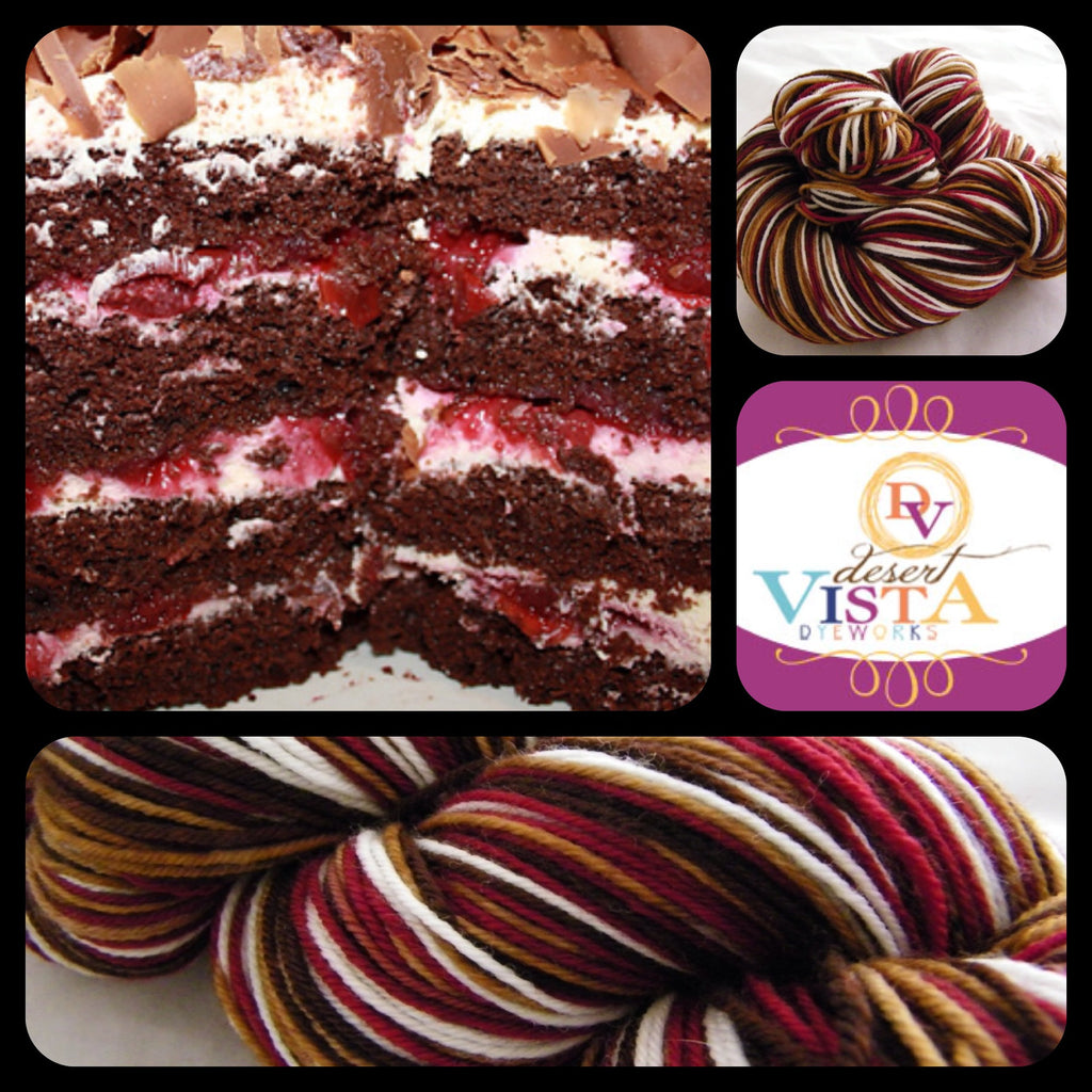 Black Forest Cake Four Stripe Self Striping Yarn