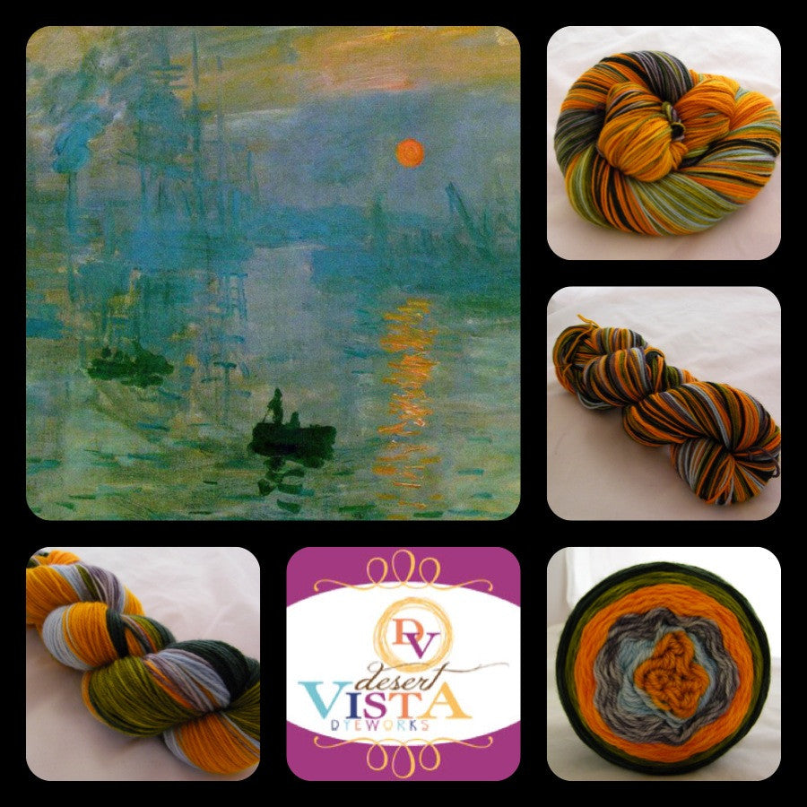 Monet, Impression, Sunrise Six Stripe Self Striping Yarn