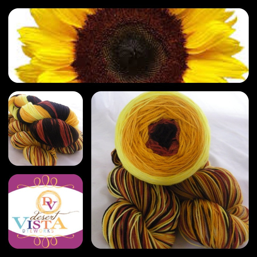 Sunflowers Four Stripe Self Striping Yarn