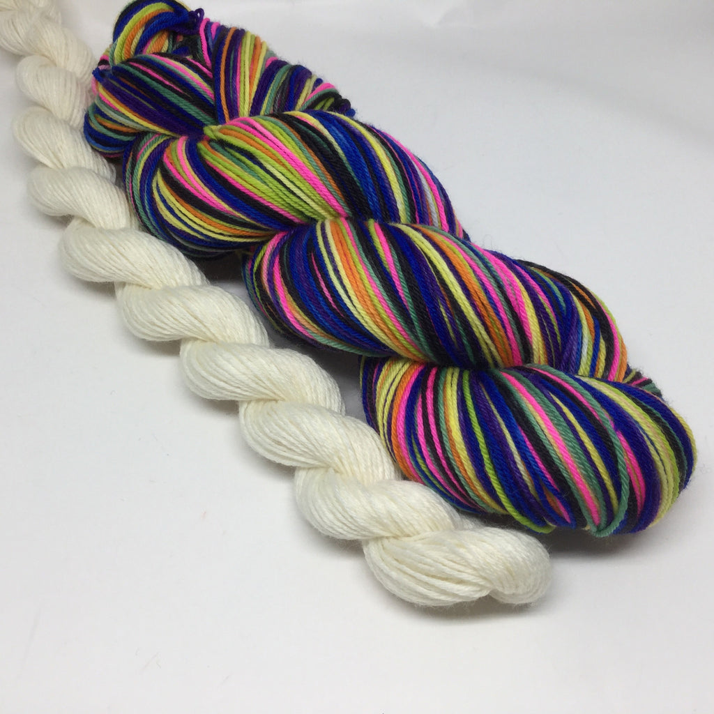 Don Quixote Eight Stripe Self Striping Yarn with Mini Skein