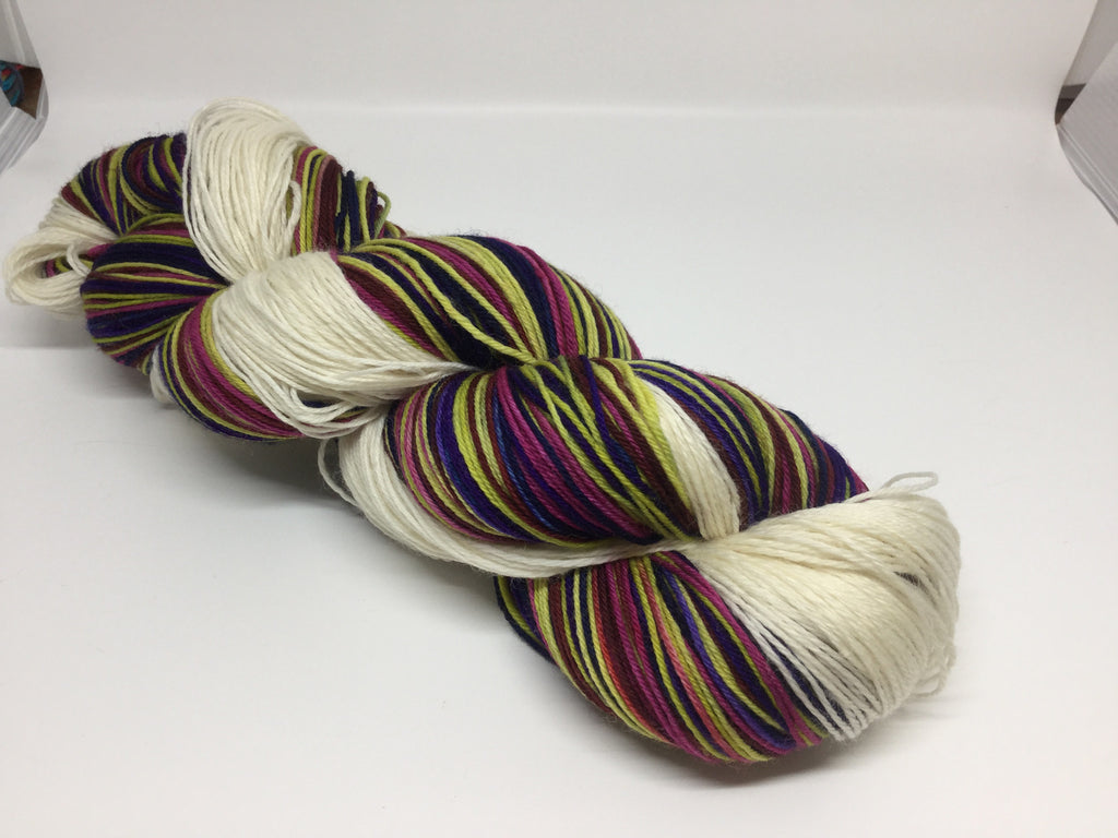 C'Mon Get Happy Six Stripe Self Striping Yarn with Mini Skein